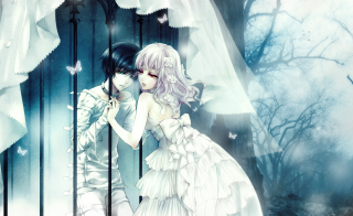 Couple people grass umbrella dress - their shoulder free wallpaper