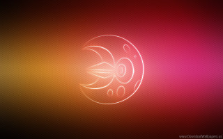 Red yellow background circular design 2 - a white circle free wallpaper