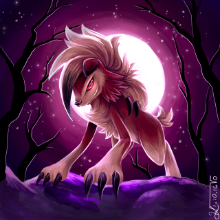Cartoon wolf rock full moon - a full moon and trees free wallpaper