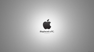 Apple logo gray background black - a apple logo free wallpaper