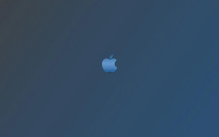 Blue apple logo minimalism computer - beeple free wallpaper