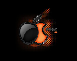 Apple orange black background computer - an apple logo free wallpaper for desktop