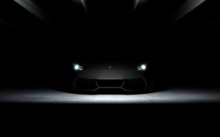 Black sports car dark room 17 - dark night free wallpaper