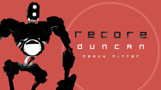 Robot red background stylized image - heavy free wallpaper