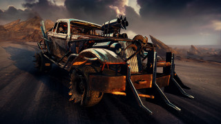 Car junk desert mountains background - a desert area free wallpaper