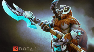 Man axe helmet horned face - 8 k concept art free wallpaper