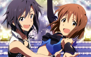 Anime girls stage lights glove - a glove free wallpaper