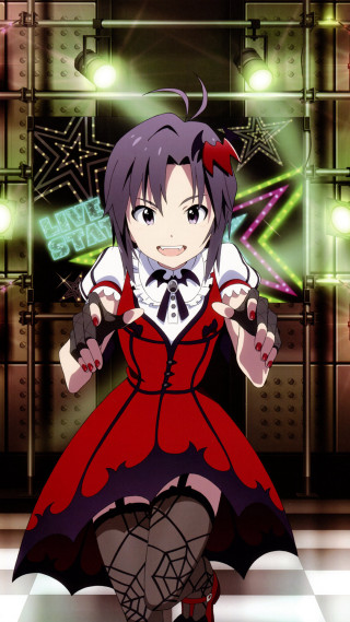 Woman red dress black shoes - a sign free wallpaper for mobile