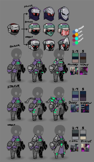 Armor helmets gray background shadow - free sci-fi wallpaper