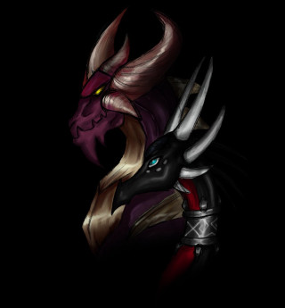 Dragon horns demon face head - a dragon free wallpaper for tablet