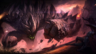 Dragon attack demon dark forest - flame and smoke free wallpaper