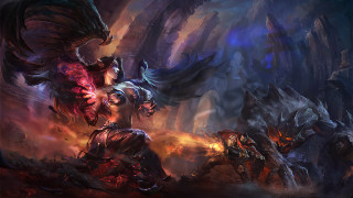 Woman demon face wings head - a demon face free wallpaper