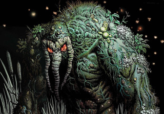 Red eyes green body plants - michael kaluta free wallpaper