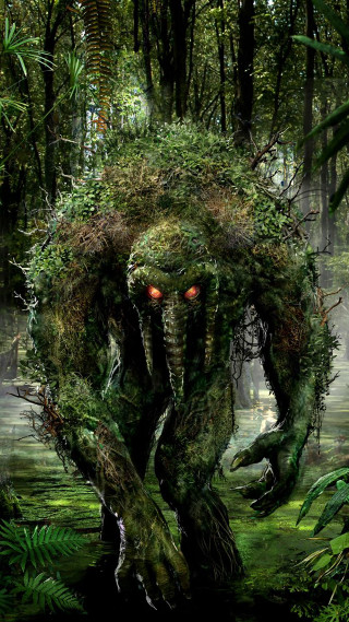 Red eyes forest creature trees - the gathering artwork free wallpaper for mobile