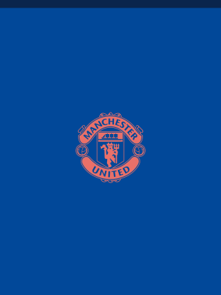Blue background manchester united emblem - mannerism free wallpaper for mobile