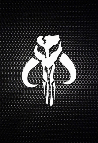 White motorcycle logo black background - free cyberpunk wallpaper