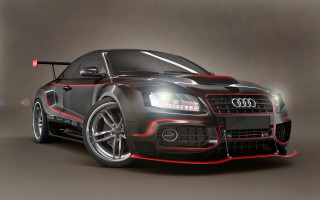 Black car red stripes hood - hood free wallpaper