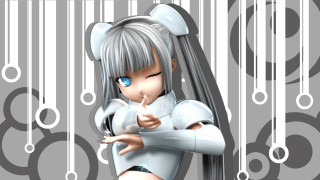 Alice prin white hair blue - a white outfit free wallpaper