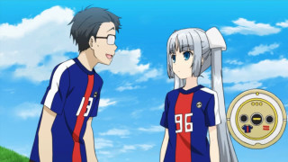 Man woman field sky clouds 2 - aguri uchida free wallpaper