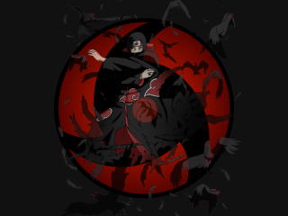 Black coat red circle birds - a red circle free wallpaper for desktop