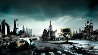 Car parked field city dark - anton graff free wallpaper for desktop