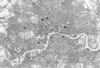 London map river city background - a white outline free wallpaper