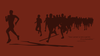 Man running group people quote - illustration free wallpaper