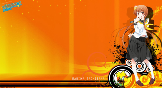 Girl cigarette orange background swirls - a pop art painting free wallpaper