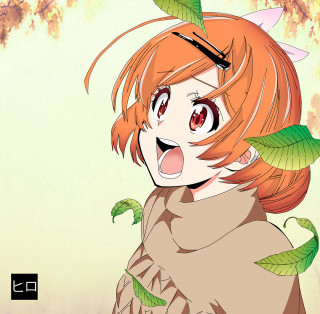 Girl red hair cat ears 2 - free autumn wallpaper for tablet