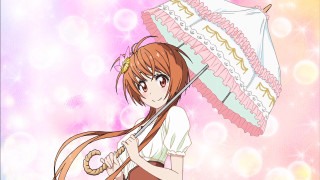 Girl long brown hair umbrella - an umbrella free wallpaper