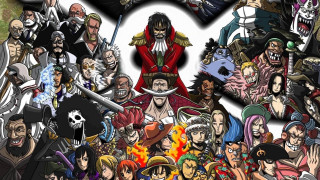 Anime characters white black background - eiichiro oda free wallpaper for desktop