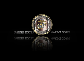 Marine emblem reflection allen talcott - a marine emblem free wallpaper
