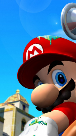 Mario running baseball bat building - free gaming wallpaper for mobile