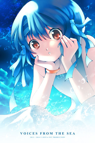 Blue haired girl underwater mermaid - a blue dress free wallpaper for mobile