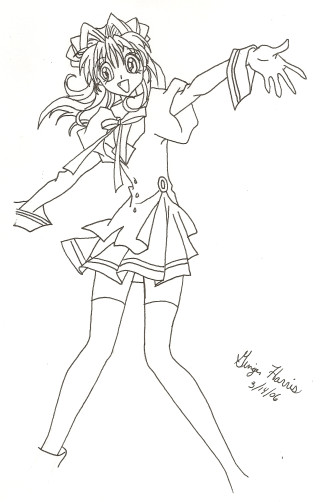 Girl dress hat arms outstretched - figurative free wallpaper for mobile