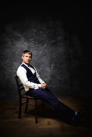 Man sitting black room elegant - brian fies free wallpaper for mobile