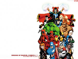 Avengers group characters white background - underground comix free wallpaper for desktop