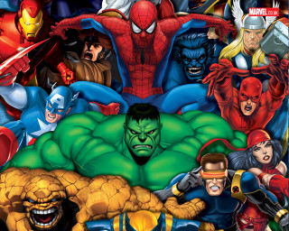 Avengers hulk cartoon ensemble comic - a cartoon style free wallpaper