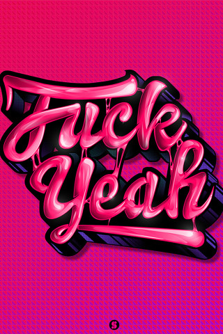 Pink black lettering fuck yeah - free neon wallpaper