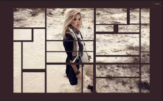 Woman window handbag scarf standing - a handbag free wallpaper