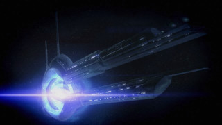 Spaceship flying bright light center - a space ship free wallpaper for desktop