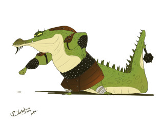 Cartoon alligator shirt tie skirt - a tie free wallpaper