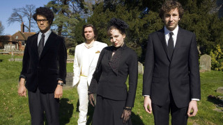 People suits field cemetery grass - a cemetery in the background free wallpaper