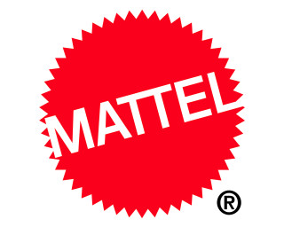 Red sticker mattel white letters - a black circle free wallpaper