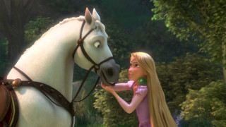Girl petting horse cartoon scene - altoon sultan free wallpaper for desktop