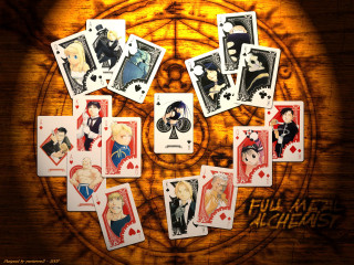 Playing cards couple table light - official free wallpaper
