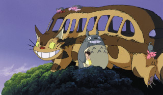 Cartoon characters bus cat dog - a bus free wallpaper