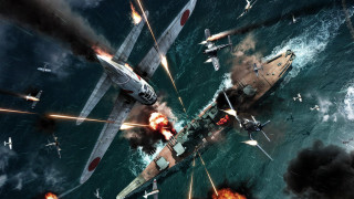 Planes flying water guns smoke - the air above them free wallpaper for desktop