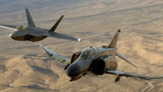 Military jets desert mountain plane - matte finish free wallpaper