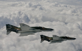 Military jets flying sky clouds 6 - the sky above the clouds free wallpaper